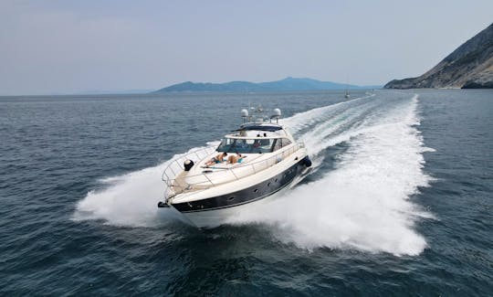 Charter 65' Princess V65 power yacht summer in Skiathos ..