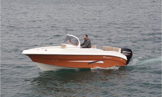 18ft Nireus 530 motor boat with 150 hp engine for rent in Tsilivi - zakynthos