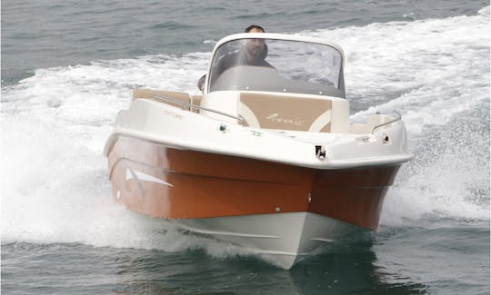 18ft Nireus 530 motor boat with 150 hp engine for rent in Tsilivi - zakynthos