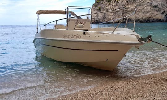 18ft Nireus 530 motor boat with 150 hp engine for rent in Tsilivi - zakynthos