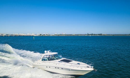 Experience the City of Sun from our boat! Book the Searay Sundancer 540 Yacht 