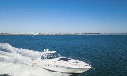 Experience the City of Sun from our boat! Book the Searay Sundancer 540 Yacht 
