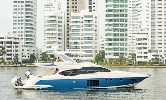 Azimut 64ft Flybridge Motor Yacht for Charter in Cartagena de Indias