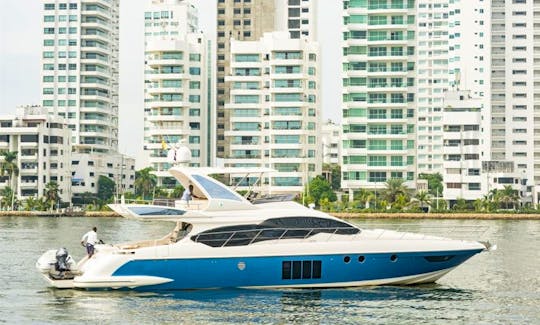 Azimut 64ft Flybridge Motor Yacht for Charter in Cartagena de Indias