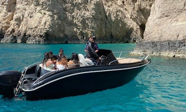 21ft Eolo 590 Powerboat with skipper for rent in Tsilivi - Planos, Zakynthos