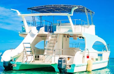 Double Deck Slide Catamaran for Party Charter in Punta Cana