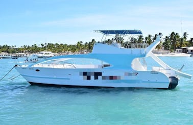 Two level boat with  slide🎉Best 2021-2022 Awards 🎉 Party Catamaran for 80 people in Punta Cana