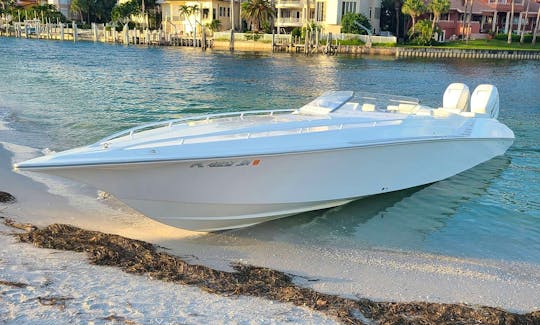 2 hour's of speed! 600HP 36ft Fountain Lightning with Verados and cabin! 70+MPH day!