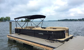 Beautiful New Sleek Harris Tritoon Boat On Lake Norman!