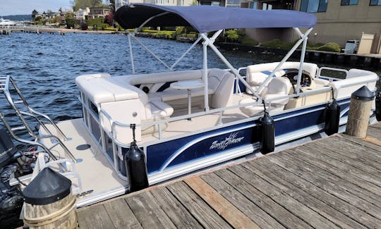 CAPTAIN YOURSELF THIS 12 Passenger 26ft Pontoon Party Barge Awesome Boat!