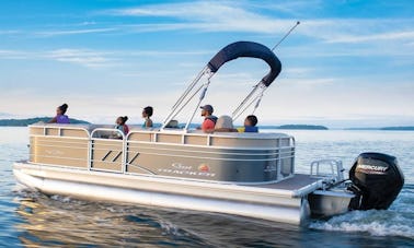 Party, Swim, Relax and enjoy 2022 Suntracker Party Barge Pontoon rental on Mountain Island Lake