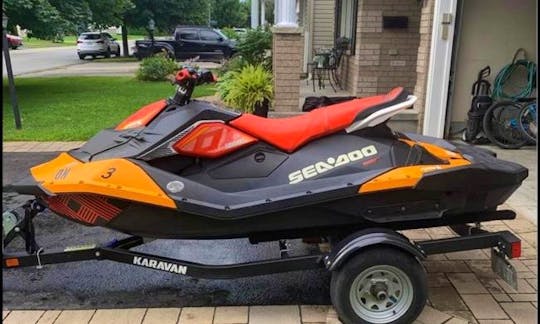From $120/hr ride our sparkling red and orange Seadoo along the ottawa river with friends and family for the time of your life. The spark trixx seadoo