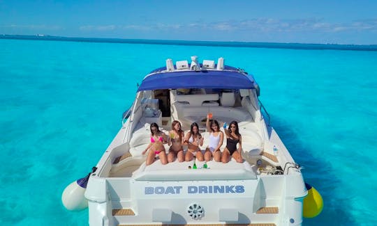 PARTY BOAT; Super Spacious 65ft Sea Ray Power Mega Yacht up to 20 people!! Cancún-Isla Mujeres