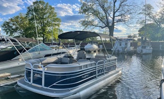 Cruise the DC waterfront with a captained pontoon party barge