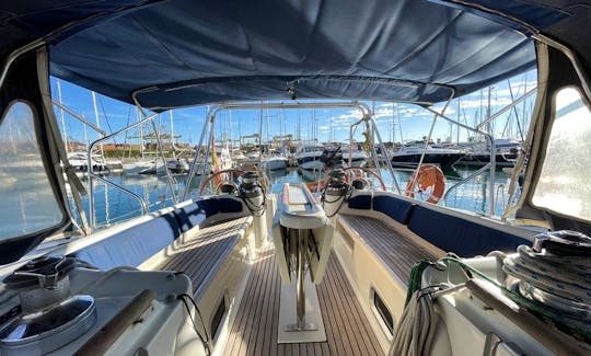 Sailing around the Balearic Islands on Beneteau 50 Sailing Yacht
