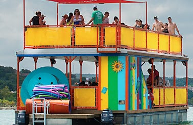 Double Decker Party Boat Rental in Baytown, Texas.