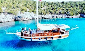Enjoy private daily, hourly, sunset, 2-3 day tours onboard 2 cabinned gulet in Bodrum
