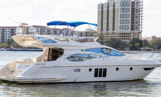 48ft ''Liquidity'' Azimut Flybridge Motor Yacht Rental in Tampa, Florida