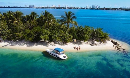 Searay Sundancer 24ft Deck Boat Rental in Miami, Florida.
