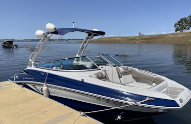 Enjoy luxury on the lake or on Sacramento river. Cruising on Crownline E235 surf boat.