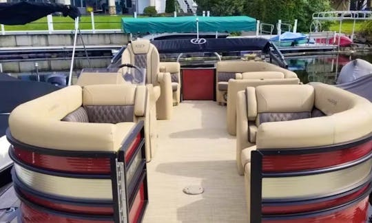 Harris Sunliner 210 22ft Luxury Pontoon on Lake Hopatcong