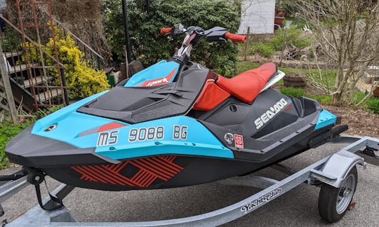 Sea-Doo Spark Trixx、マサチューセッツ州ヘーヴァリルのトレーラーに2人乗り（配達可能*）