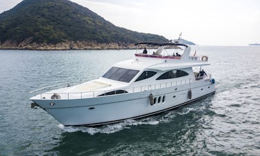 Yacht à moteur de 75 pieds sur mesure sur l'île de Hong Kong