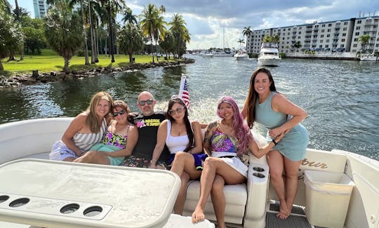 Rent this Yacht for only $200 per hour plus Crew Fuel and Cleaning. Party with style on a luxury 52’ Sea Ray Sundancer with great stereo system and pool floating platform.