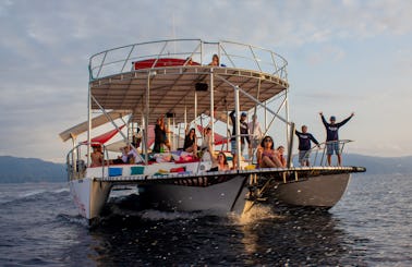 Yelapa Waterfalls All-Inclusive Public Boat Tour 65' Custom Made Trimaran. Yelapa, Mexico