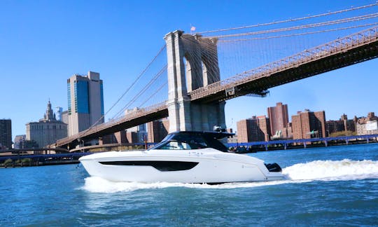 The Hudson Star yacht is a new Cruisers Yachts 38 GLS that is turning heads in NYC. You will not believe how spacious and luxurious all the details ar