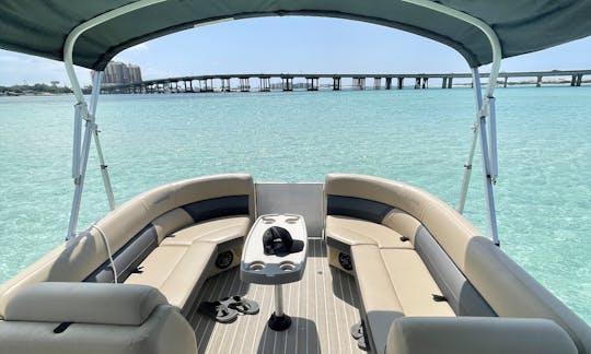 Private Crab Island Pontoon Charter with Inflatables (Up to 10)