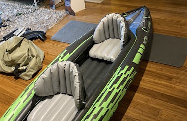 Inflatable Two-Person Kayak Near Lake Waubesa and Lake Monona