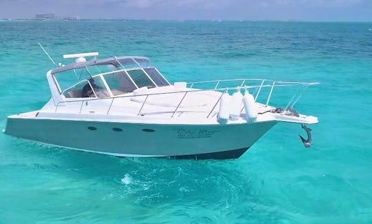 Luxury 42ft Sea Ray Motor Yacht Charter for up to 8 people in Cancun