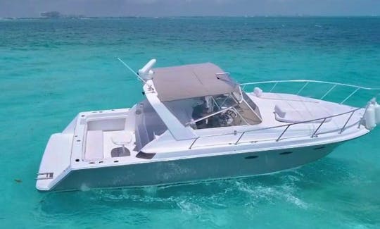 Luxury 42ft Sea Ray Motor Yacht Charter for up to 8 people in Cancun