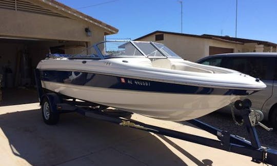 Cruise Bass Lake on an 18’ Chaparral Bowrider with Room for 8!