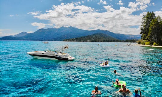 Experience Lake Tahoe from the water on our 26' Sea Ray 240 Sundeck Boat!