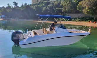 Blu & Blu Ocean craft 22 Electric Boat Rental in Kommeno, Corfu