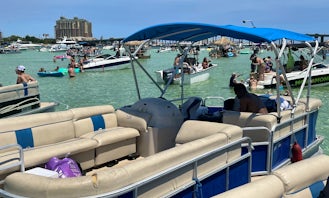 Crab Island Pontoon - paddleboard, ice, coolers, PA speaker, floats, included