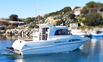 Daily Escursion Around La Maddalena Archipelago Islands with Rio 800 Cabin Fish Yacht!