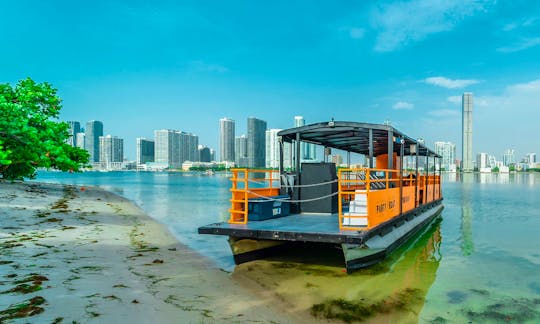 22 Guests Pontoon Party Boat Rental in Miami Beach, Florida