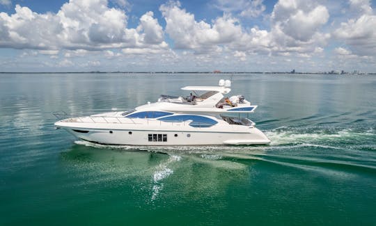 Charter the new 70' AZIMUT FLYBRIDGE 70 Mega Yacht in Miami Beach, Florida