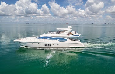 Charter the new 70' AZIMUT FLYBRIDGE 70 Mega Yacht in Miami Beach, Florida