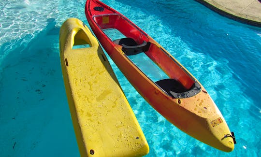 Caribe 12ft Clear Bottom Tandem Kayaks For Rent For Up To 12 Paddlers