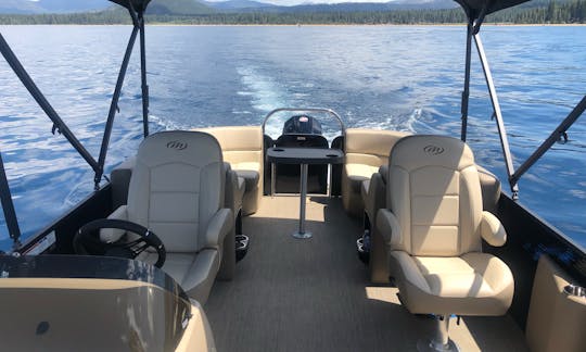 2022 Manitou 24' Tritoon on Lake Tahoe