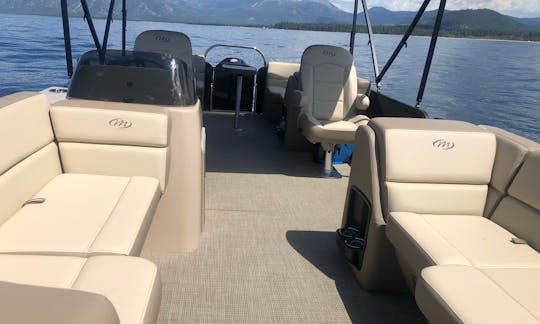 2022 Manitou 24' Tritoon on Lake Tahoe