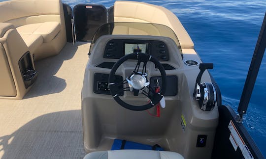 2022 Manitou 24' Tritoon on Lake Tahoe