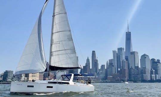 Cruise the Manhattan skyline aboard a modern, professionally maintained cruising sailboat.