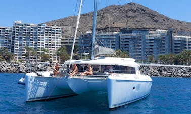 Lagoon 421 Sailing Catamaran South of Gran Canaria. All inclusive day cruises.