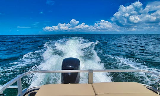 Sun Tracker Fishin Barge 22 DLX Pontoon Rental in Riverview, Florida