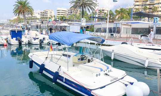 Bayliner Element 197 Sundeck Comfortable Open Boat Rental in Marbella, Spain